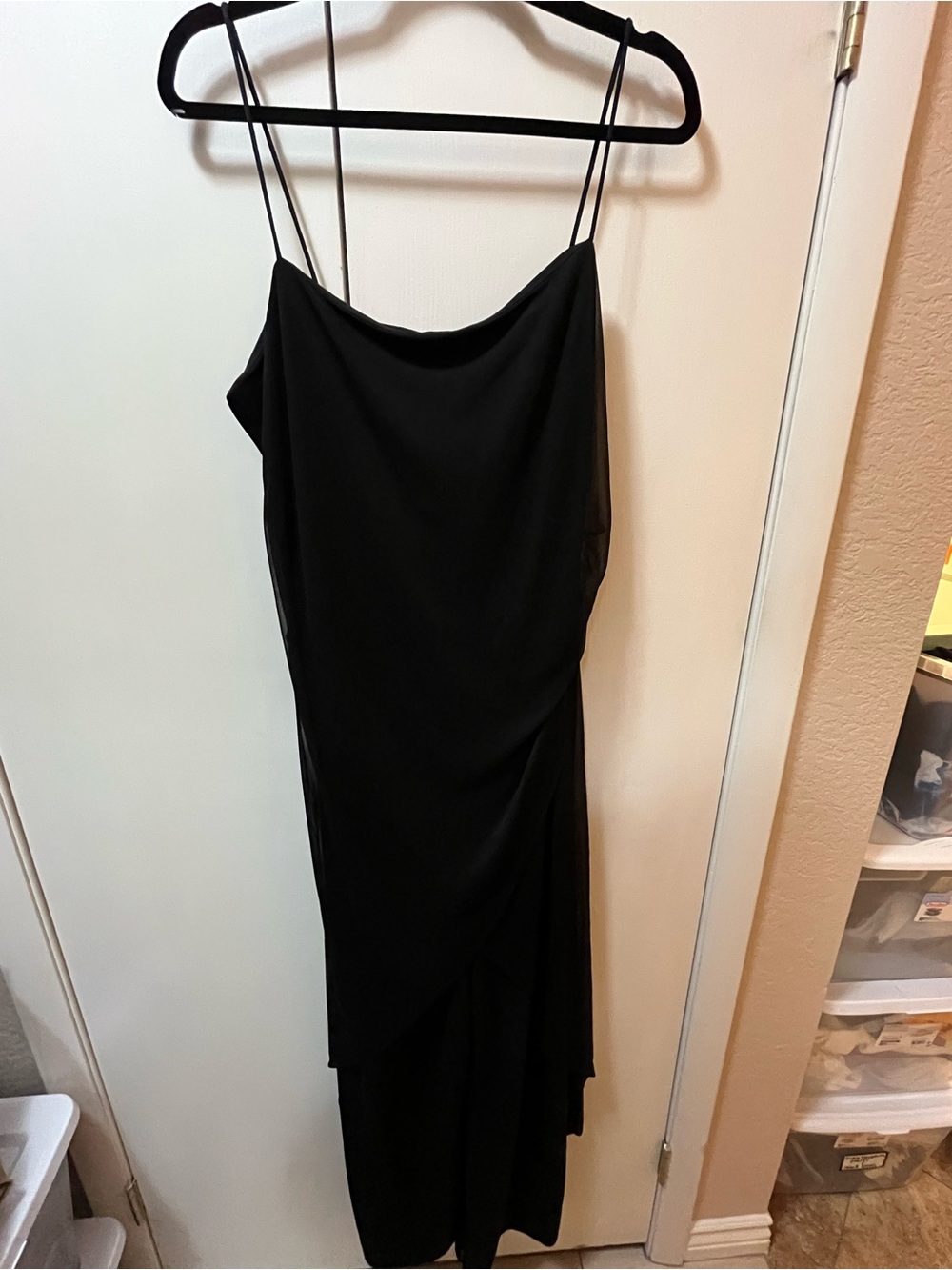 Night Way Collections Black Draped Pantsuit